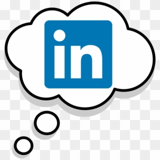 Thought Bubble With Linkedin Logo Inside - Linkedin Bubble Clipart