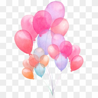 Colorful Balloons Png Picture - Watercolor Balloons Png Clipart