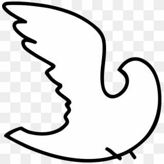 Big Image - White Dove Outline Png Clipart