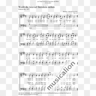 ¿sabes Cuántas Estrellitas Hay - Sheet Music Clipart