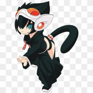 Neon Neko Ninja - Cartoon Clipart