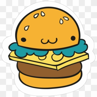 Cartoon Burger Png - Burger Sticker Png Clipart