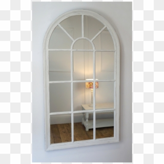 Arabella Arched White Mirror - Window Arch Mirror White Clipart