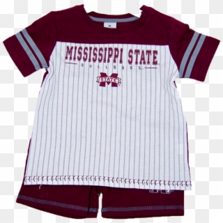 Toddler Striped Mississippi State Baseball Tee And - Girl Clipart