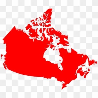 Canada Map Red Silhouette - Map Of Canada Clipart