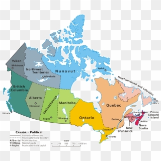 Map Canada Political 2 - Map Of Canada Kids Clipart