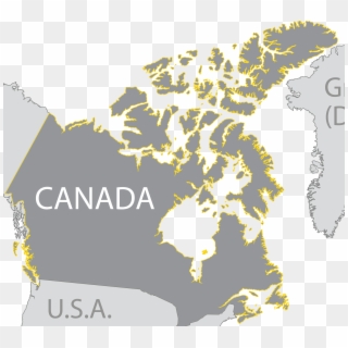Canada Map - Three Countries Make Up North America Clipart