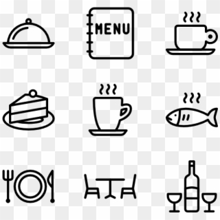 Restaurant - Hand Drawn Social Media Icons Png Clipart