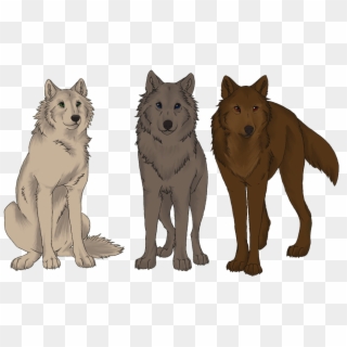 Anime Three Wolves Clipart