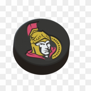 Ottawa Senators Logo On Ice Hockey Puck 3d Print - Ottawa Senators Clipart