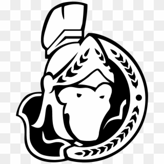 Ottawa Senators Logo Black And White - Ghost In The Shell Laughing Man Gif Clipart