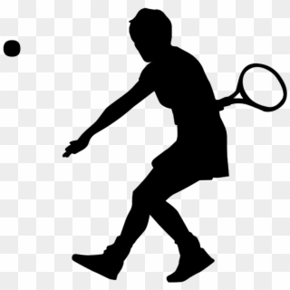 Sport Clipart Recreation Center - Tennis Black And White - Png Download
