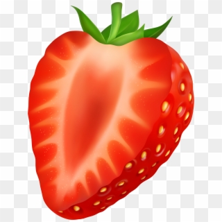 Strawberry Half Clipart Image - Png Download