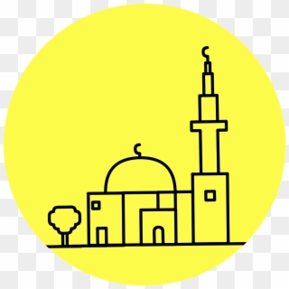 Mosque Cut Out Silhouette - Masjid Ilustrasi Clipart