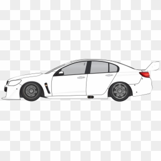 Supercar Drawing Outline - White Frs Side View Clipart