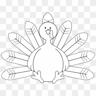 Background Courtesy Of - Cute Turkey Clipart Black And White - Png Download