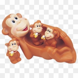 Image Of Monkey Floatie Family Bathtub Toys - Monkey Bath Toys Clipart