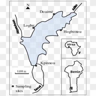 Sampling Stations At Lake Toho - Map Clipart