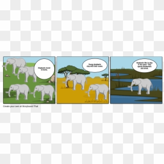 Elephants - Cartoon Clipart