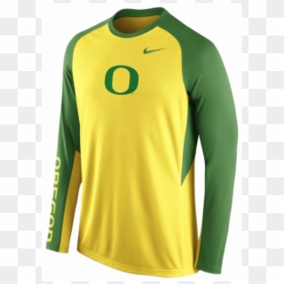 Oregon Ducks Mens Nike On Court Shooting L/s Dri Fit - Shirt Clipart