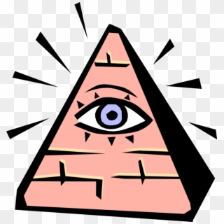 Vector Illustration Of Eye Of Providence All Seeing - Negative Number Gif Clipart