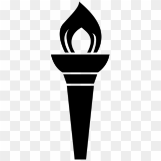 Torch With Fire Flame On Top Of The Tool Comments - Moldes De Antorcha Olimpica Clipart