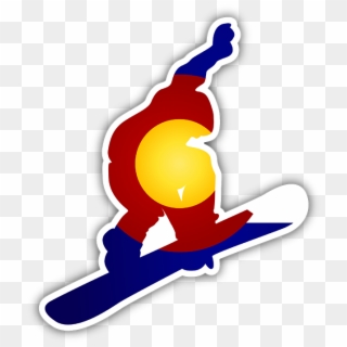 Colorado Snowboarder Bumper Sticker Clipart