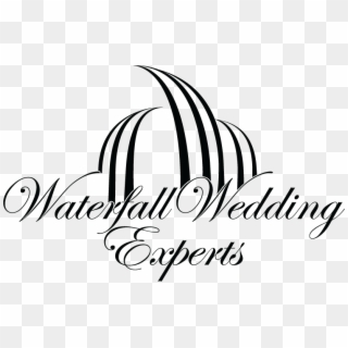 Waterfall Wedding Logo Black - Backyard Waterfall Wedding Clipart