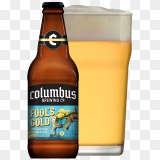Cbc Fool's Gold Bottle And Glass - Columbus Brewing Company Ipa Clipart