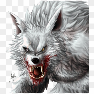 White Werewolf Clipart
