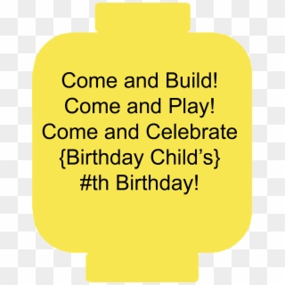Lego Birthday Party Invitations - Lego Head Invitation Clipart