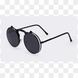 Vintage Round Flip Sunglasses - Supreme Round Sunglasses Clipart