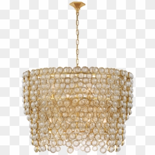 Milazzo Large Waterfall Chandelier In Gild And Crystal Clipart