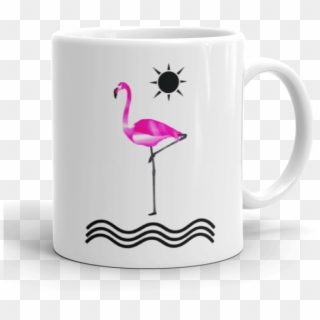 Pink Flamingo Mug Is A Vibrant Attention-grabber That - Flamingo Clipart