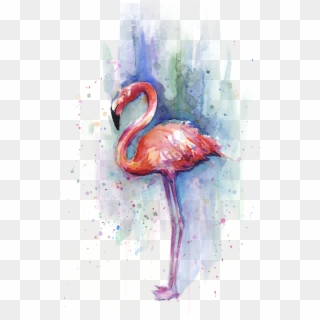 Click And Drag To Re-position The Image, If Desired - Pink Flamingo Watercolor Clipart