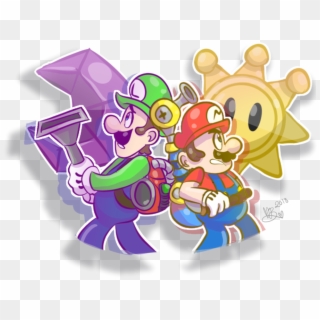 Mips Clip Super Mario - Super Mario Sunshine And Luigi's Mansion - Png Download