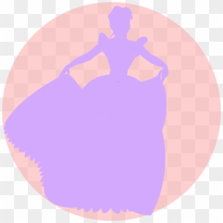 White Princess Silhouette In Pink Background Clip Art - Illustration - Png Download