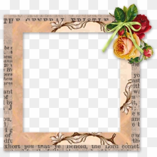 Scrapbook, Element, Frame, Tag, Cluster, Flowers - Picture Frame Clipart