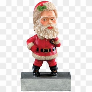 52574gs - Santa Claus Bobble Head Clipart