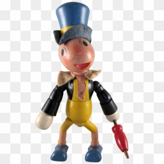 Ideal Wooden Jiminy Cricket Figure - Figurine Clipart