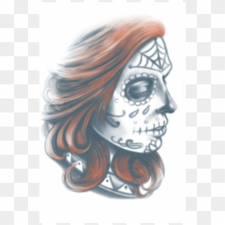 Tinsley Transfers Day Of The Dead Tattoos, Candy Skull, - Visual Arts Clipart
