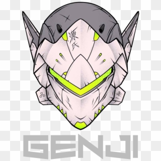 Genji Face Logo Mens Shirt Falovas Artist Shop Png - Genji Helmet Front View Clipart