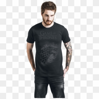 Official Black Game Of Thrones House Stark Sigil T - Carnage Clipart