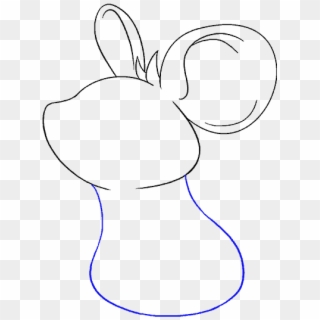 Drawn Mouse Mouse Ear - Line Art Clipart