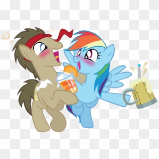 Trotsworth, Blushing, Cider, Doctordash, Doctor Who, - Mlp Doctor Whooves And Rainbow Dash Clipart
