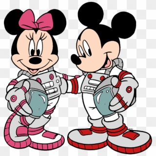 Astronauts Mickey, Minnie - Mickey And Minnie Png Clipart