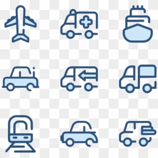 Transportation - Blue Contact Icons Png Clipart