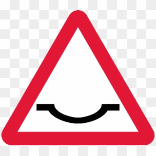 Anguilla Dip Sign - Theory Test Road Signs Clipart