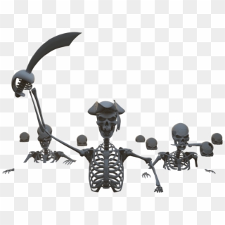 Pirate Skeleton Attack By Www - Skeleton Clipart