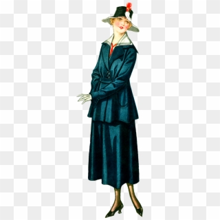Fashion Illustration Women Dress Vintage - Vintage Clothing Clipart